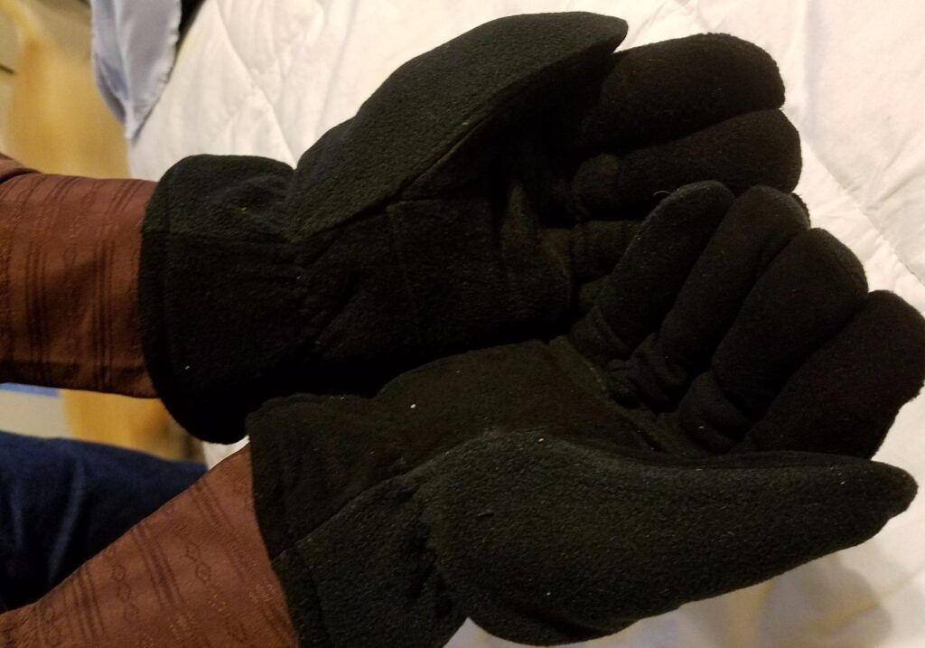 OZERO Winter Gloves Windproof Deerskin Suede Leather Insulated Polar Fleece Warm Women Men