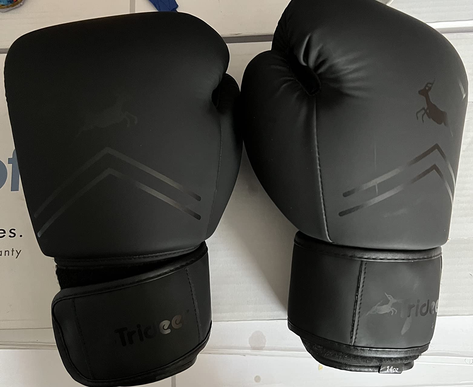 faux leather boxing gloves